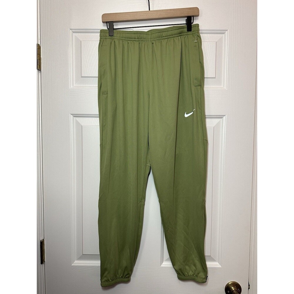 Size M Nike Men’s Dri-Fit Woven Running Sweat Pants Olive Green DD5003-334 NEW